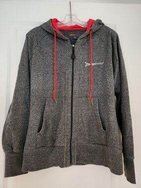 Orangetheory Gray Full-Zip Hoodie with Red Accents